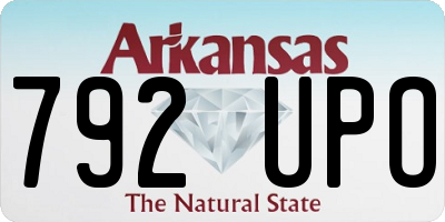 AR license plate 792UPO