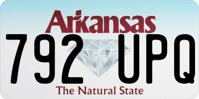 AR license plate 792UPQ