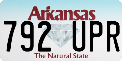 AR license plate 792UPR