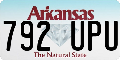 AR license plate 792UPU