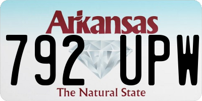 AR license plate 792UPW