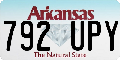 AR license plate 792UPY