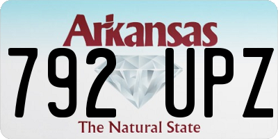 AR license plate 792UPZ