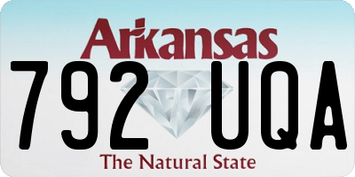 AR license plate 792UQA