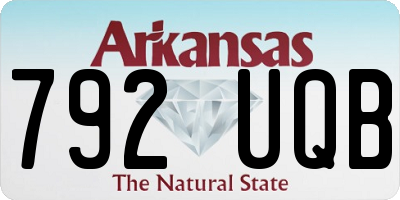 AR license plate 792UQB