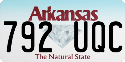 AR license plate 792UQC