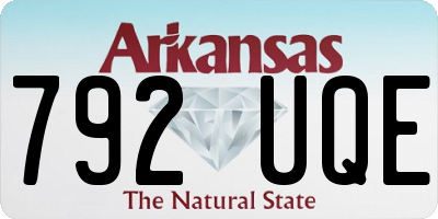 AR license plate 792UQE