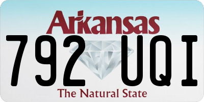 AR license plate 792UQI