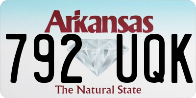 AR license plate 792UQK
