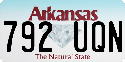 AR license plate 792UQN