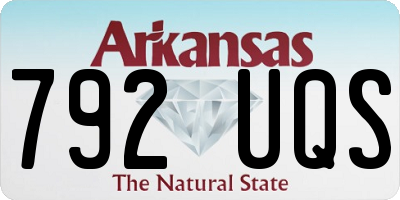 AR license plate 792UQS
