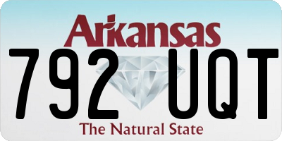 AR license plate 792UQT