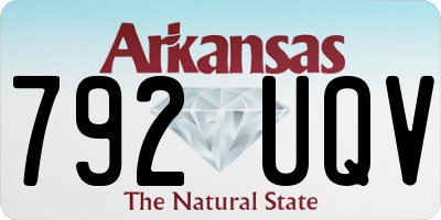 AR license plate 792UQV