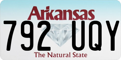 AR license plate 792UQY