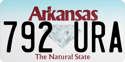 AR license plate 792URA