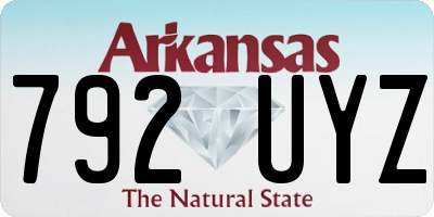 AR license plate 792UYZ