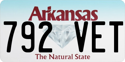 AR license plate 792VET