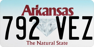 AR license plate 792VEZ