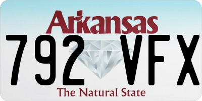 AR license plate 792VFX