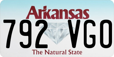 AR license plate 792VGO