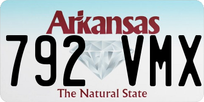 AR license plate 792VMX
