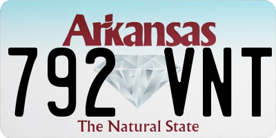 AR license plate 792VNT