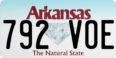 AR license plate 792VOE