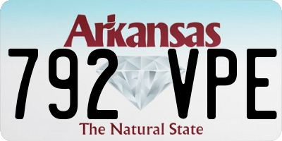 AR license plate 792VPE