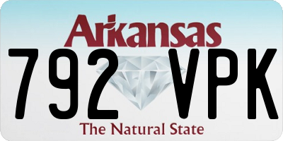 AR license plate 792VPK