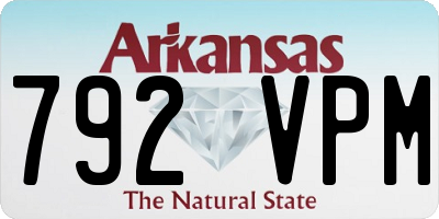 AR license plate 792VPM