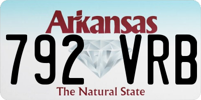 AR license plate 792VRB