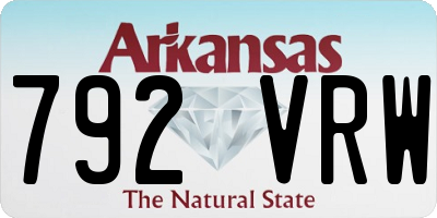 AR license plate 792VRW