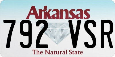 AR license plate 792VSR