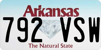 AR license plate 792VSW