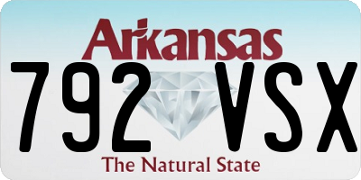 AR license plate 792VSX