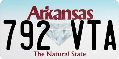 AR license plate 792VTA