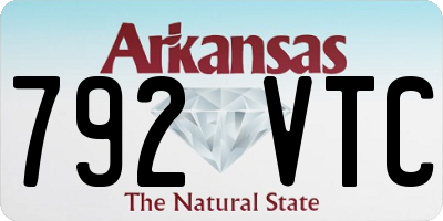AR license plate 792VTC