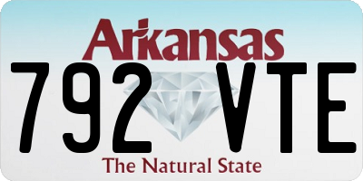 AR license plate 792VTE