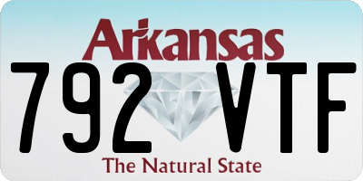 AR license plate 792VTF