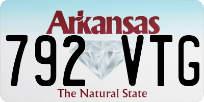 AR license plate 792VTG