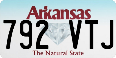 AR license plate 792VTJ