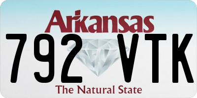 AR license plate 792VTK
