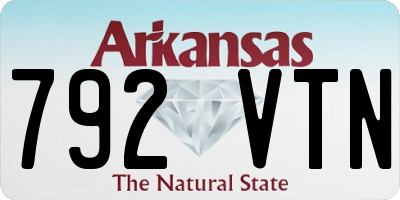 AR license plate 792VTN