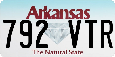 AR license plate 792VTR