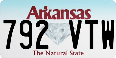 AR license plate 792VTW