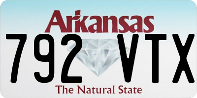 AR license plate 792VTX