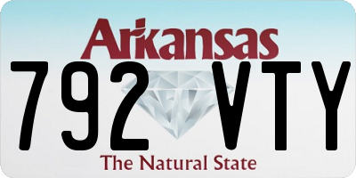 AR license plate 792VTY