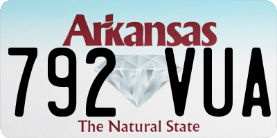 AR license plate 792VUA