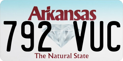 AR license plate 792VUC