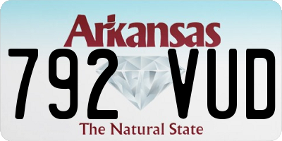 AR license plate 792VUD